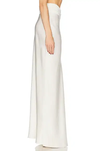 LaPointe Lightweight Satin Asymmetric Skirt | Thumbnail 2