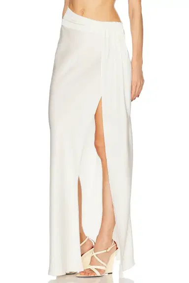 LaPointe Lightweight Satin Asymmetric Skirt | Thumbnail 3