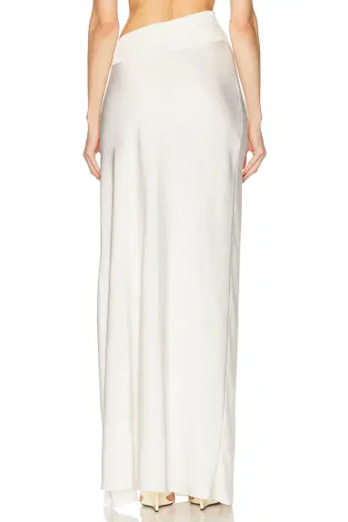 LaPointe Lightweight Satin Asymmetric Skirt | Thumbnail 4