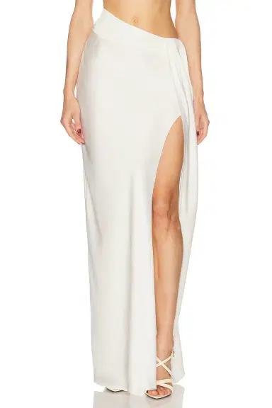 LaPointe Lightweight Satin Asymmetric Skirt | Thumbnail 1