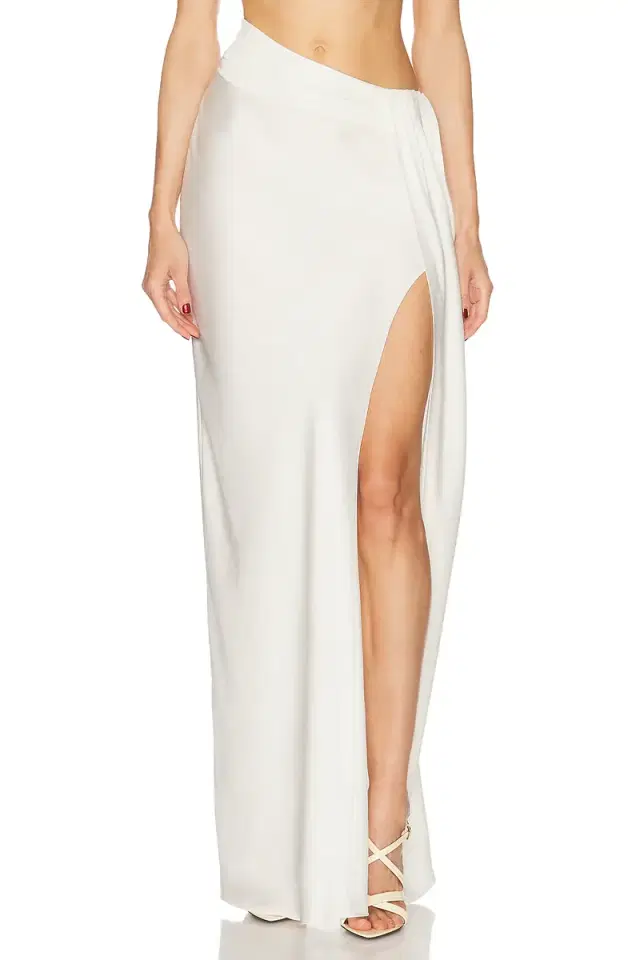 LaPointe Lightweight Satin Asymmetric Skirt