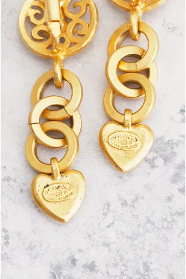 chanel Chanel 1995 CC Heart Clip-On Earrings | Thumbnail 4