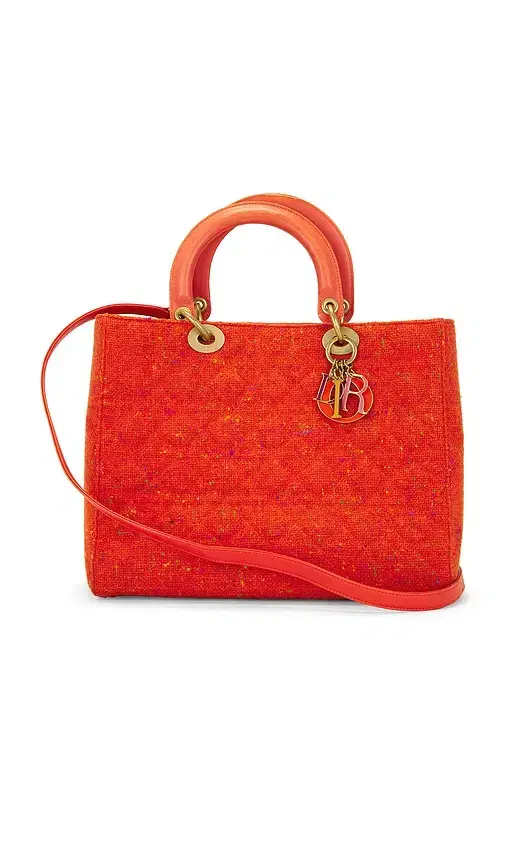 FWRD Renew Dior Wool Cannage Lady Handbag