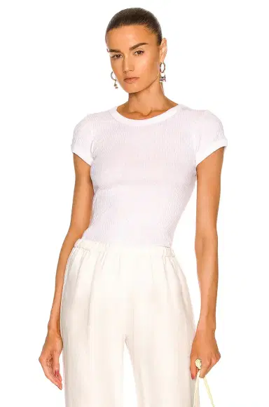 ENZA COSTA Soft Cotton Cap Sleeve Crew Top | Thumbnail 1 ENZA COSTA Soft Cotton Cap Sleeve Crew Top | Thumbnail 1