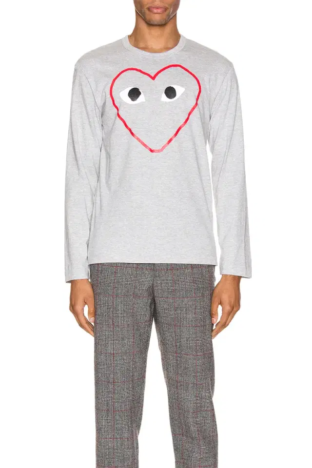 COMME des GARCONS PLAY Heart Logo Long Sleeve Tee