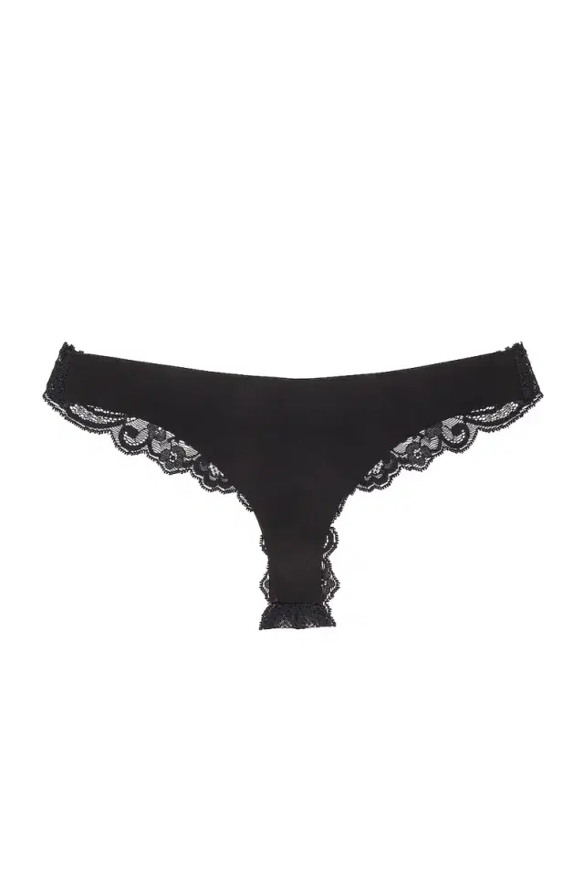 fleur du mal Charlotte Lace Thong Panty