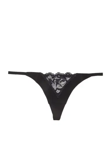 Fleur du Mal Charlotte Lace V String Panty | Thumbnail 1 Fleur du Mal Charlotte Lace V String Panty | Thumbnail 1