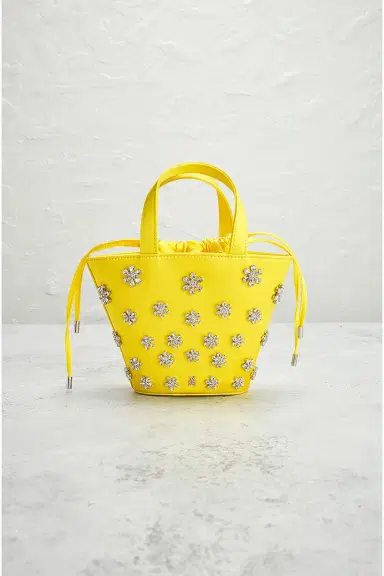 Amina Muaddi AMINA MUADDI Lily Satin Bucket Bag | Thumbnail 3 Amina Muaddi AMINA MUADDI Lily Satin Bucket Bag | Thumbnail 3
