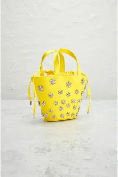 Amina Muaddi AMINA MUADDI Lily Satin Bucket Bag | Thumbnail 4 Amina Muaddi AMINA MUADDI Lily Satin Bucket Bag | Thumbnail 4