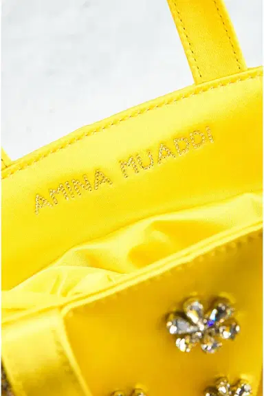 Amina Muaddi AMINA MUADDI Lily Satin Bucket Bag | Thumbnail 7 Amina Muaddi AMINA MUADDI Lily Satin Bucket Bag | Thumbnail 7