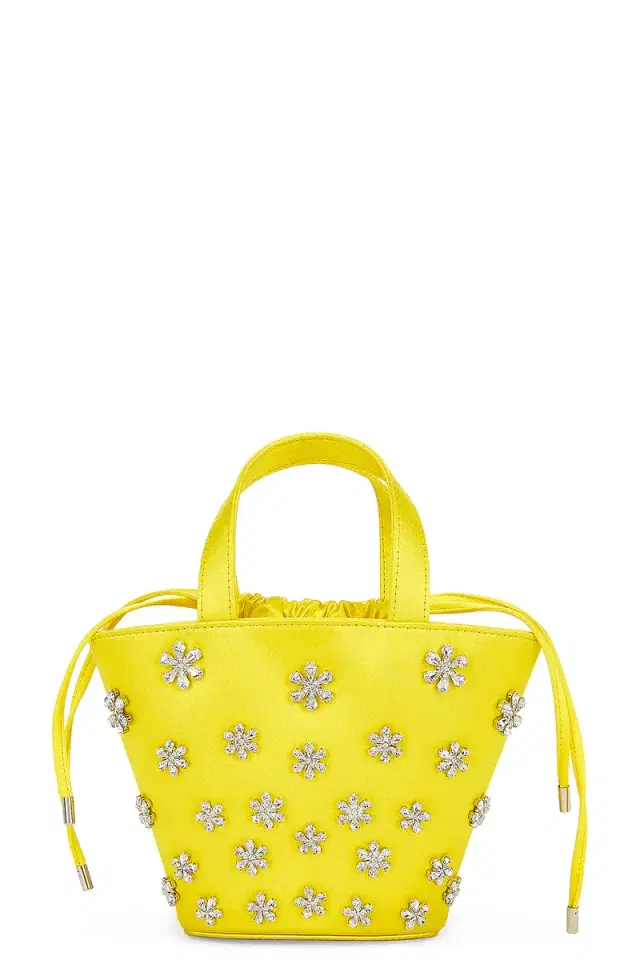 amina muaddi AMINA MUADDI Lily Satin Bucket Bag