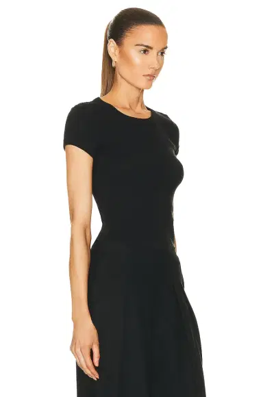 ENZA COSTA Pointelle Knit Cap Sleeve Crew Top | Thumbnail 2 ENZA COSTA Pointelle Knit Cap Sleeve Crew Top | Thumbnail 2