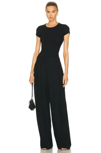 ENZA COSTA Pointelle Knit Cap Sleeve Crew Top | Thumbnail 4 ENZA COSTA Pointelle Knit Cap Sleeve Crew Top | Thumbnail 4