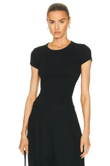 ENZA COSTA Pointelle Knit Cap Sleeve Crew Top | Thumbnail 1 ENZA COSTA Pointelle Knit Cap Sleeve Crew Top | Thumbnail 1