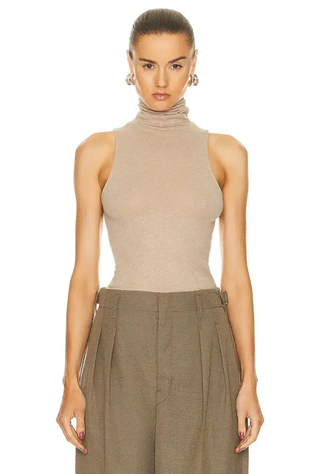 Enza Costa Cashmere Halter Turtleneck Top