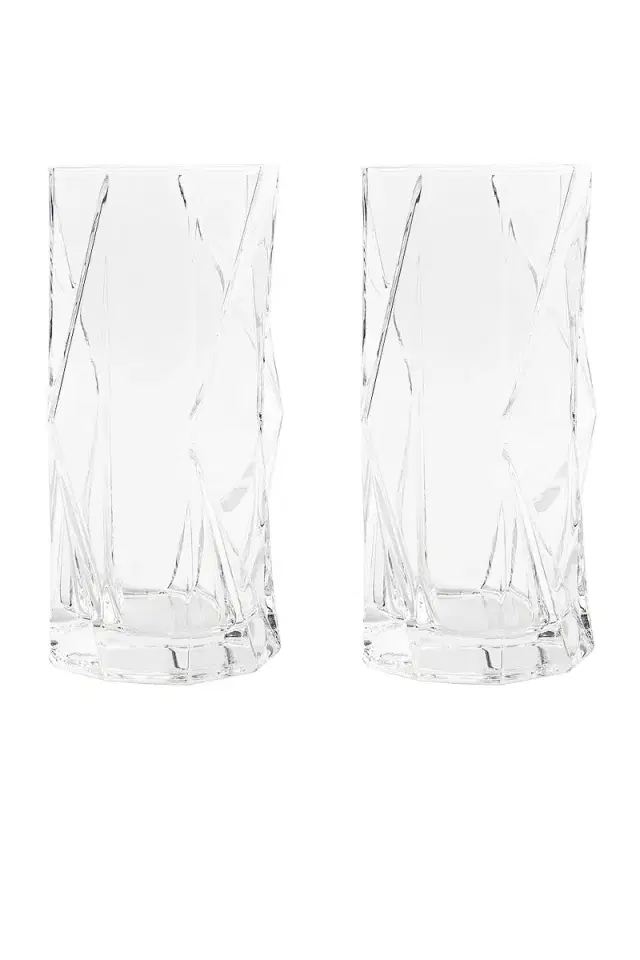 MAX ID NY Ghost Highball Glass Pair