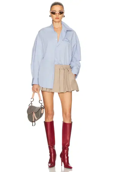 Alexander Wang Pleated Workwear Mini Skirt | Thumbnail 5