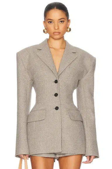 Helsa The Tweed S Curve Blazer | Thumbnail 3