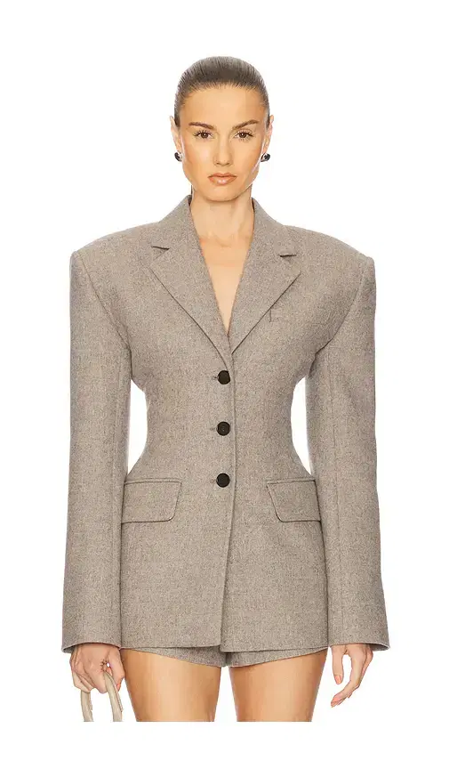 Helsa The Tweed S Curve Blazer