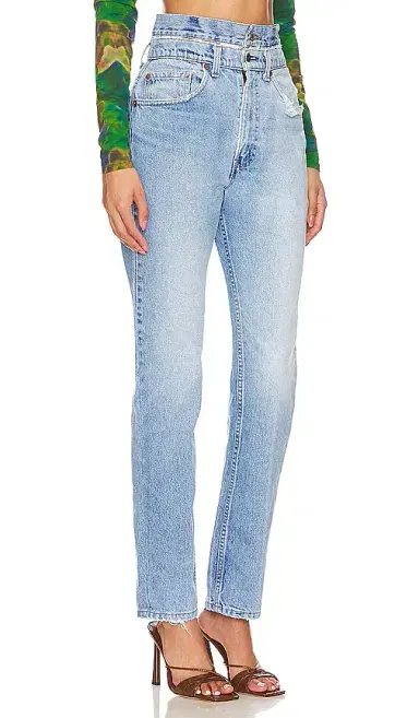 aligrace Vintage Double Waist Jeans | Thumbnail 2 aligrace Vintage Double Waist Jeans | Thumbnail 2