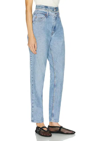 aligrace Vintage Double Waist Jeans | Thumbnail 4 aligrace Vintage Double Waist Jeans | Thumbnail 4