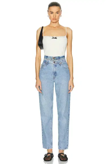 aligrace Vintage Double Waist Jeans | Thumbnail 6 aligrace Vintage Double Waist Jeans | Thumbnail 6