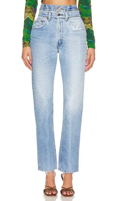 aligrace Vintage Double Waist Jeans | Thumbnail 1 aligrace Vintage Double Waist Jeans | Thumbnail 1
