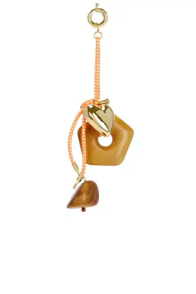 Timeless Pearly Wood & Gold Charms Rope Keychain | Thumbnail 4