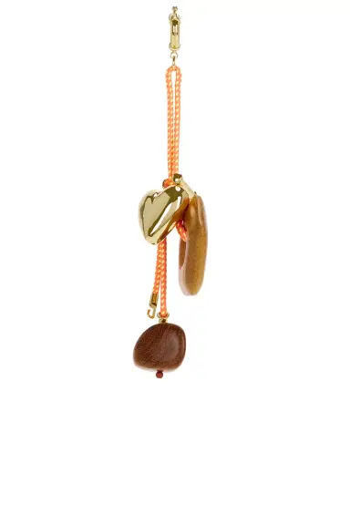 Timeless Pearly Wood & Gold Charms Rope Keychain | Thumbnail 5