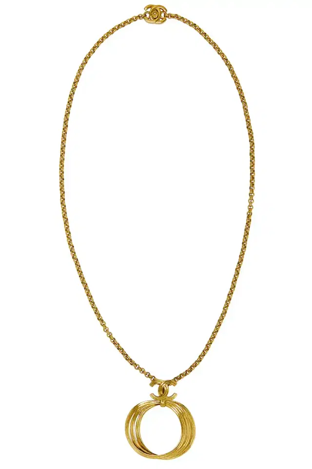 chanel Chanel 1996 CC Turnlock Swing Necklace