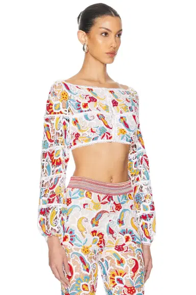 Etro Long Sleeve Cropped Top | Thumbnail 2