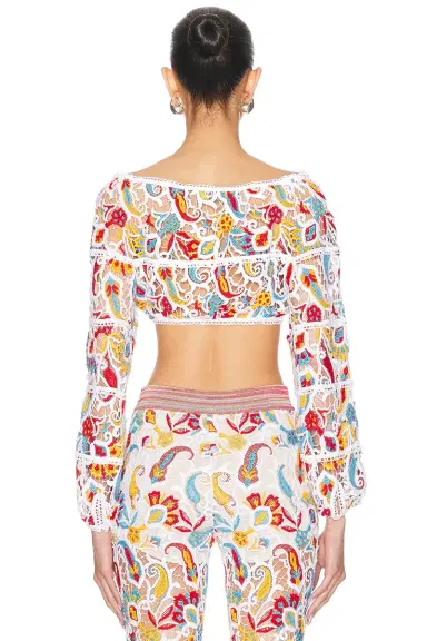 Etro Long Sleeve Cropped Top | Thumbnail 3