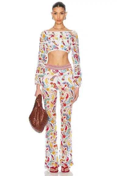 Etro Long Sleeve Cropped Top | Thumbnail 4