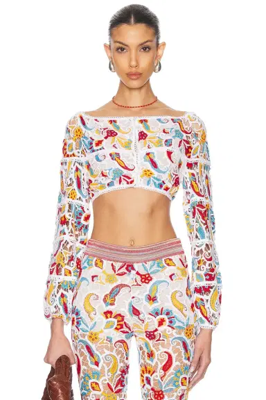 Etro Long Sleeve Cropped Top | Thumbnail 1