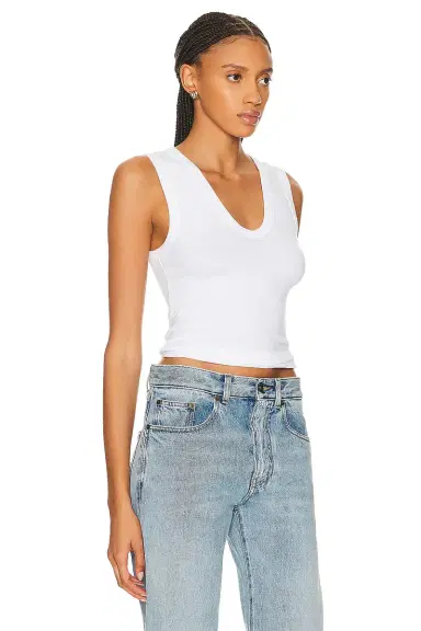 ENZA COSTA Textured Rib Sleeveless U Tank Top | Thumbnail 2 ENZA COSTA Textured Rib Sleeveless U Tank Top | Thumbnail 2