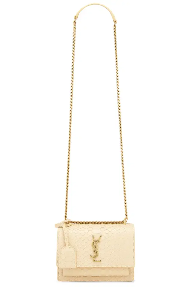 Saint Laurent Python Small Sunset Bag