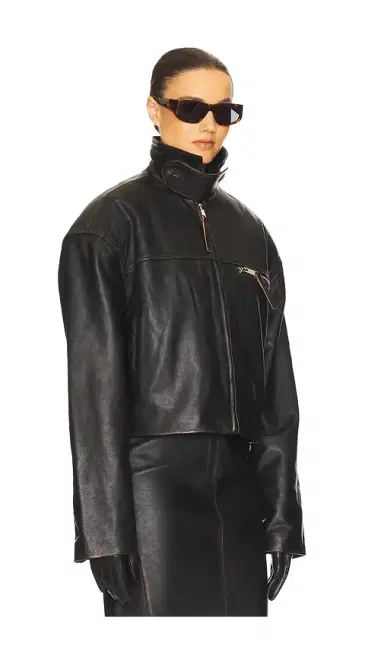 Helsa The Leather Oversized Moto Jacket | Thumbnail 2 Helsa The Leather Oversized Moto Jacket | Thumbnail 2