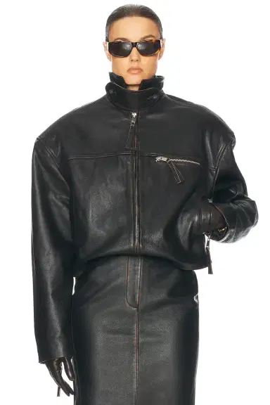 Helsa The Leather Oversized Moto Jacket | Thumbnail 3 Helsa The Leather Oversized Moto Jacket | Thumbnail 3