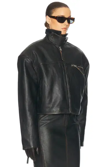 Helsa The Leather Oversized Moto Jacket | Thumbnail 4 Helsa The Leather Oversized Moto Jacket | Thumbnail 4