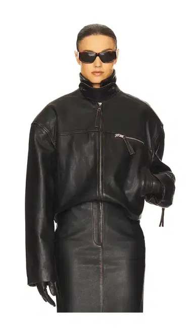 Helsa The Leather Oversized Moto Jacket | Thumbnail 1 Helsa The Leather Oversized Moto Jacket | Thumbnail 1