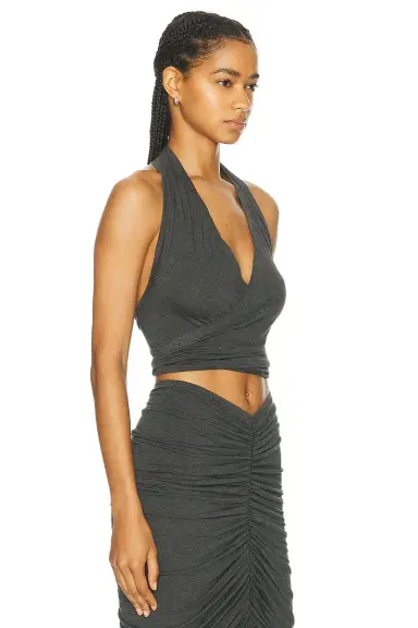 Norma Kamali Halter Wrap Top | Thumbnail 2