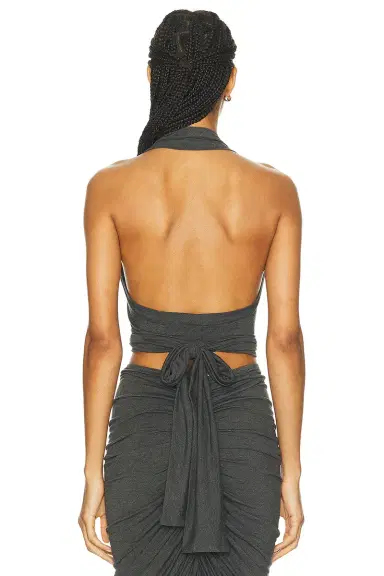 Norma Kamali Halter Wrap Top | Thumbnail 3