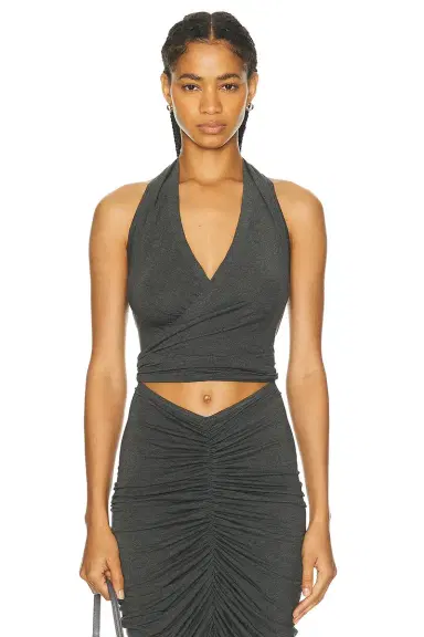 Norma Kamali Halter Wrap Top | Thumbnail 1
