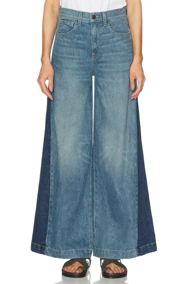 NILI LOTAN Ebony Wide Leg Jeans