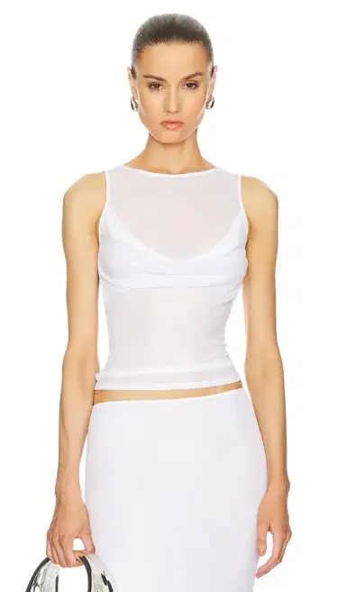Helsa Sheer Knit Draped Top | Thumbnail 5