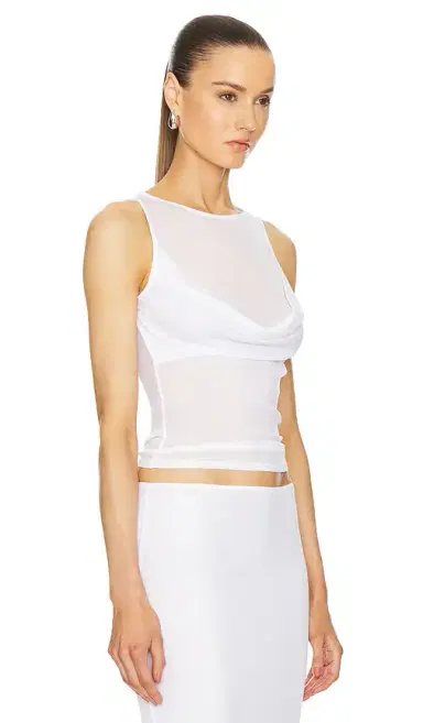 Helsa Sheer Knit Draped Top | Thumbnail 6