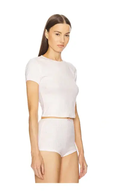 Helsa Pointelle Baby Tee | Thumbnail 2