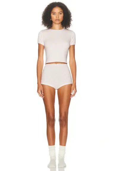 Helsa Pointelle Baby Tee | Thumbnail 6