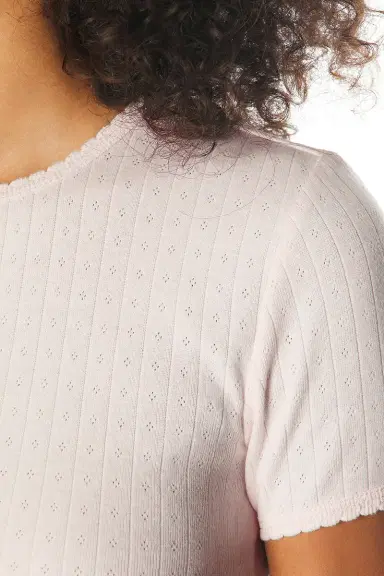 Helsa Pointelle Baby Tee | Thumbnail 7