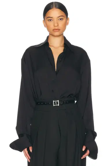 Helsa The Relaxed Silk Shirt | Thumbnail 2